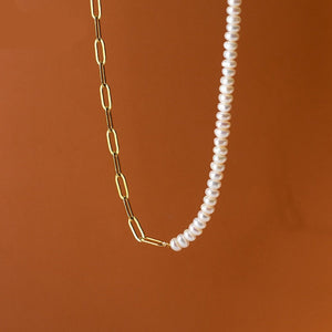 Women's 925 Sterling Silver Link Chain Geometric Pattern Necklace