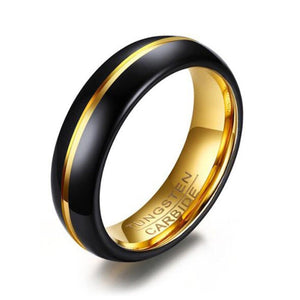 Men's 100% Tungsten Round Pattern Classic Engagement Luxury Rings