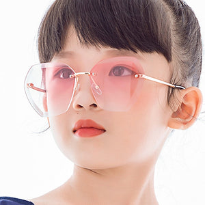 Kid's Plastic Frame Outdoor Polygon Oversize UV400 Sunglasses