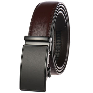 Men's Cowskin Automatic Metal Buckle Luxury Solid Strap Belt