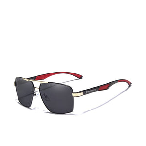 Men's Aluminum Coating Mirror Polarized Square Trendy Sunglasses