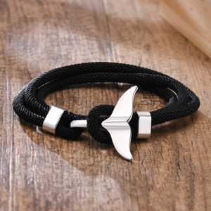 Men's Stainless Steel Easy Hook Clasp Round Casual Bracelet 