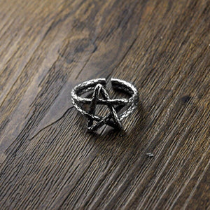Women's 100% 925 Sterling Silver Ethnic Star Adjustable Ring