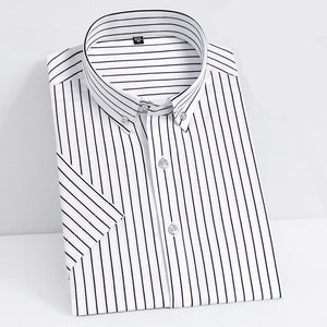 Men's Spandex Turn-Down Collar Single Breasted Casual Shirt