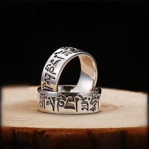 Men's 100% 925 Sterling Silver Round Pattern Trendy Closed Ring 