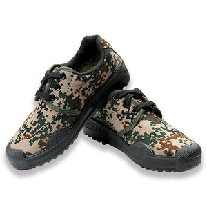 Men's Canvas Water-Resistant Non-Slip Lace-up Military Shoes