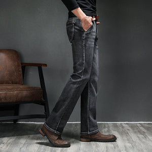 Men's High Waist Thin Breathable Casual Wear Denim Jeans Pants