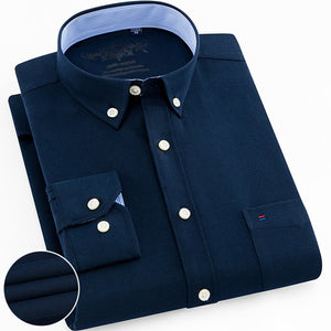 Men's Polyester Turndown Collar Full Sleeves Formal Wear Shirts