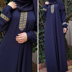 Women's Arabian Microfiber Full Sleeves Lace Pattern Casual Abaya