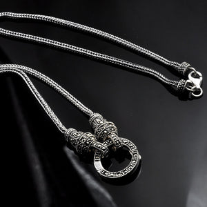 Men's 100% 925 Sterling Silver Link Chain Geometric Necklaces