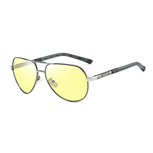 Women's Aluminum Frame Polarized Lens Night Vision Sunglasses