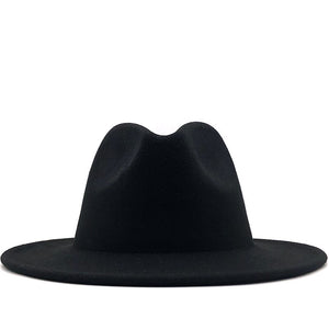 Women's Wool Solid Pattern Casual Wear Trendy Wide Brim Hat