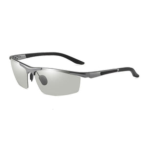 Men's Aluminum Frame Resin Lens Polarized UV400 Trendy Sunglasses