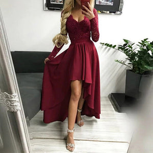 Women's Polyester Full Sleeve Pullover Closure Solid Party Dress