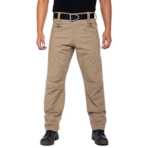 Men's Polyester Mid Waist Full Length Zipper Fly Plain Pants