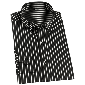 Men's Polyester Turndown Collar Long Sleeve Single Breasted Shirt