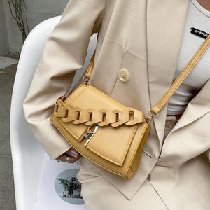 Women's PU Leather Cover Closure Crossbody Solid Pattern Handbags