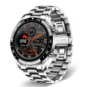 Men's TFT Round Shaped Waterproof HD Screen Trendy Smart Watches