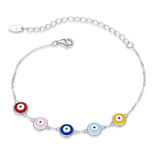 Women's 100% 925 Sterling Silver Link Chain Round Shape Bracelet