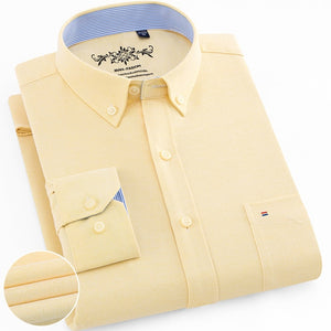 Men's Polyester Turndown Collar Full Sleeves Formal Wear Shirts
