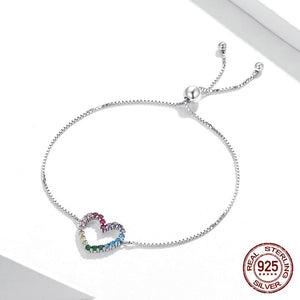 Women's 100% 925 Sterling Silver Adjustable Heart Jewelry Set