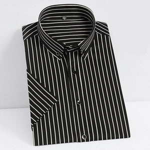 Men's Spandex Turn-Down Collar Single Breasted Casual Shirt