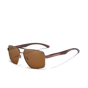 Men's Aluminum Coating Mirror Polarized Square Trendy Sunglasses
