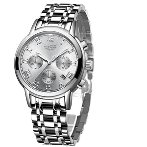Women's Stainless Steel Round Shaped Water-Resistant Watch