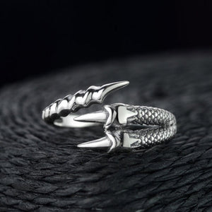Men's 925 Sterling Silver Thai Vintage Theme Adjustable Ring
