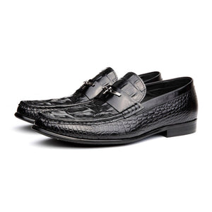 Men's Genuine Leather Round Toe Slip-On Closure Casual Shoes