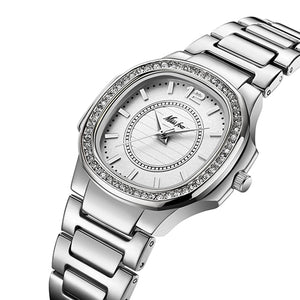 Women's Chain Stainless Steel Round Dial Automatic Wrist Watch