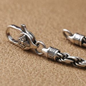 Men's 100% 925 Sterling Silver Rope Chain Elegant Necklaces