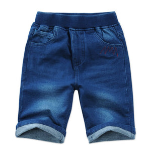 Kid's Boy Cotton Elastic Waist Closure Denim Casual Wear Shorts