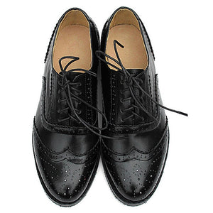 Men's Genuine Leather Pointed Toe Lace-Up Breathable Casual Shoes