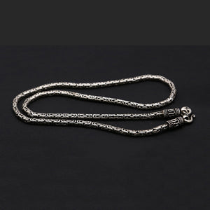 Men's 100% 925 Sterling Silver Geometric Pattern Elegant Necklace