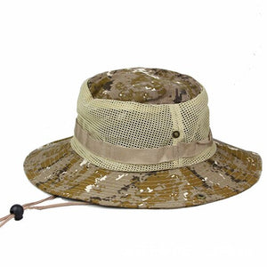 Men's Cotton Sun Protection Casual Wear Camouflage Floppy Hat