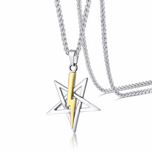 Men's Stainless Steel Metal Link Chain Star Trendy Necklace