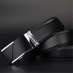 Men's Cowskin Automatic Buckle Closure Casual Wear Strap Belts