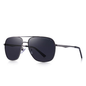 Men's Alloy Frame Polarized Classic Square Pattern Sunglasses