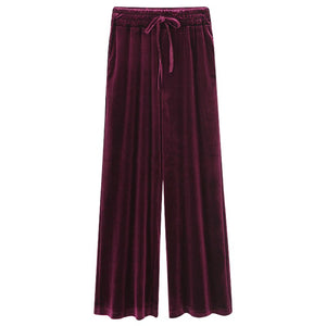 Women's Polyester High Elastic Waist Closure Warm Casual Pant
