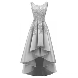 Women's Polyester Sleeveless Floor-Length Appliques Formal Dress