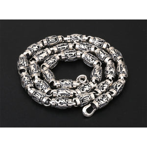 Men's 100% 925 Sterling Silver Letter Pattern Elegant Necklace