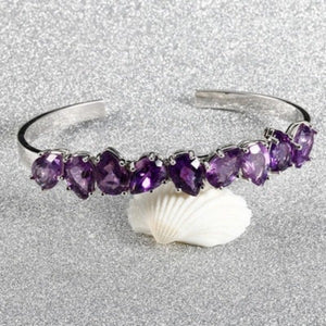 Women's 100% 925 Sterling Silver Water Drop Engagement Bracelet