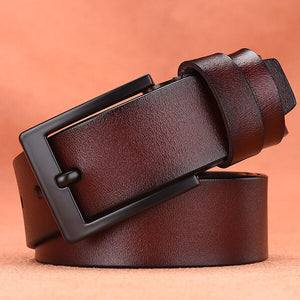 Men's Cowskin Pin Buckle Closure Luxury Vintage Casual Belts