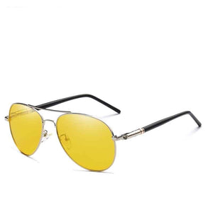 Men's Alloy Frame Polarized Anti Glare Night Vision Sunglasses