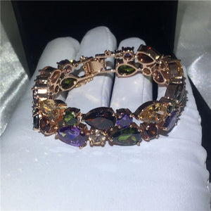 Women's Gold Filled Zircon Geometric Trendy Wedding Bracelet