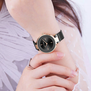 Women's Stainless Steel Waterproof Round Elegant Wrist Watch