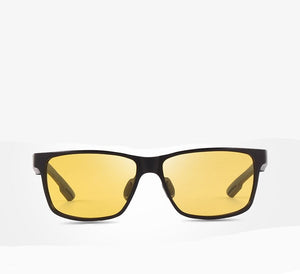 Men's Aluminum Frame Polycarbonate Lens Square Sunglasses