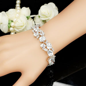 Women's 100% 925 Sterling Silver Water Drop Pattern Bracelet