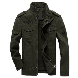 Men's Cotton Full Sleeves Zipper Closure Outerwear Solid Jacket